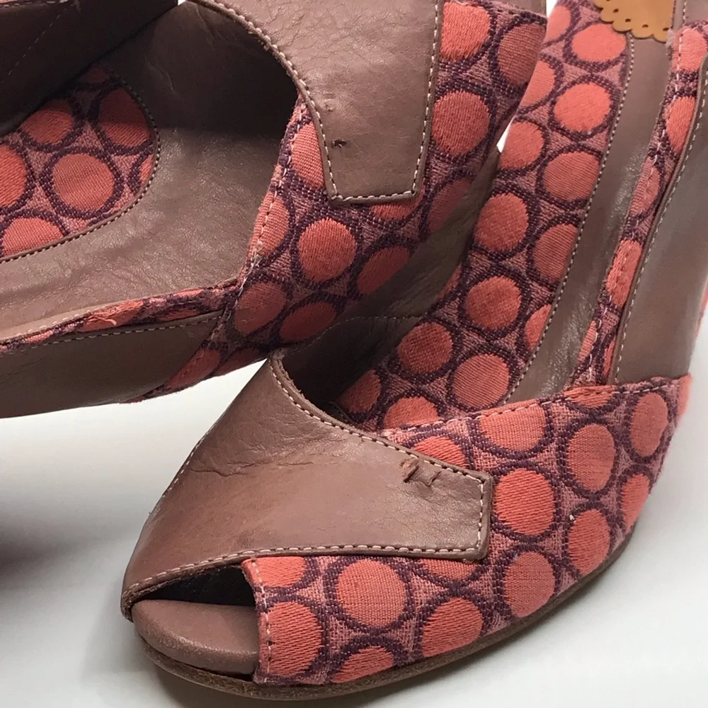 CYDNEY MANDEL PINK‎ & PURPLE JACQUARD WEDGE